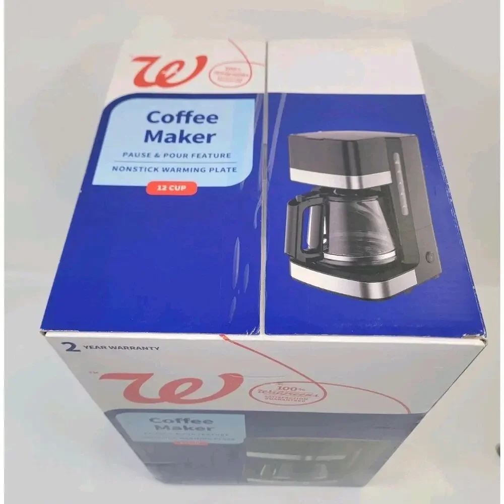 12 Cup Coffee Maker Pause & Pour Nonstick Warming Plate Drip Machine Kitchen